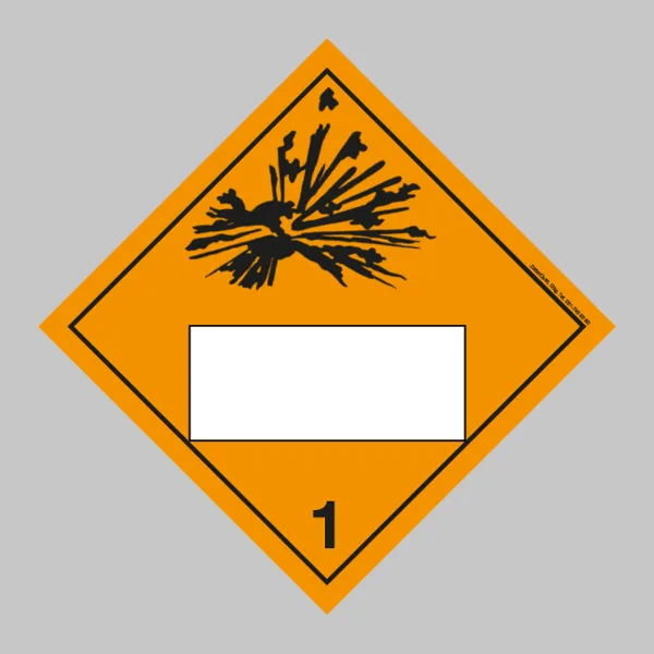 Klasse 1 Explosive Stoffe und Gegenstände | 25×25 cm | mit weißem Feld